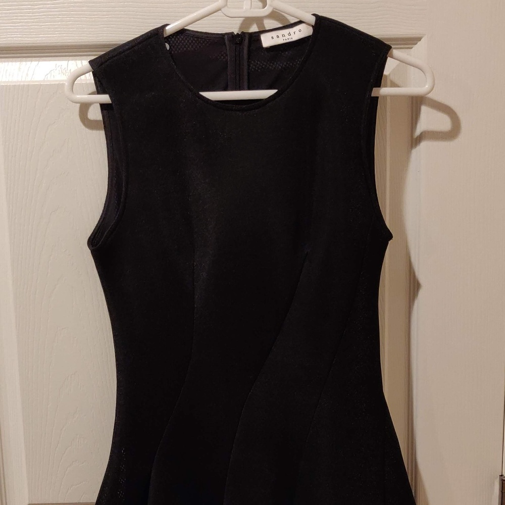 Sandro black scuba material dress Sandro sz 2